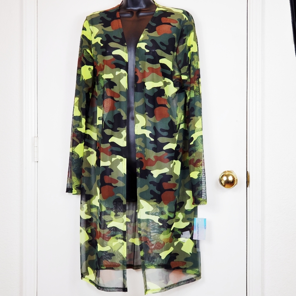 ELITE COLLECTION CAMOUFLAGE KNIT COVER UP JUNIOR L